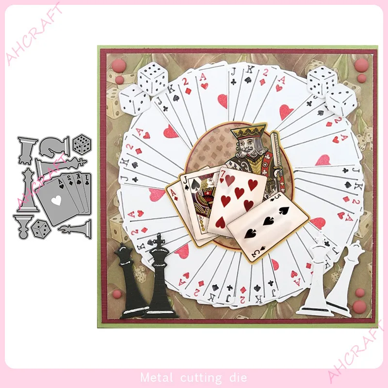 

Metal Cutting Dies poker dice Card Cut Die Knife Mold Scrapbook Paper Craft Knife Mould Blade Punch Stencils Dies