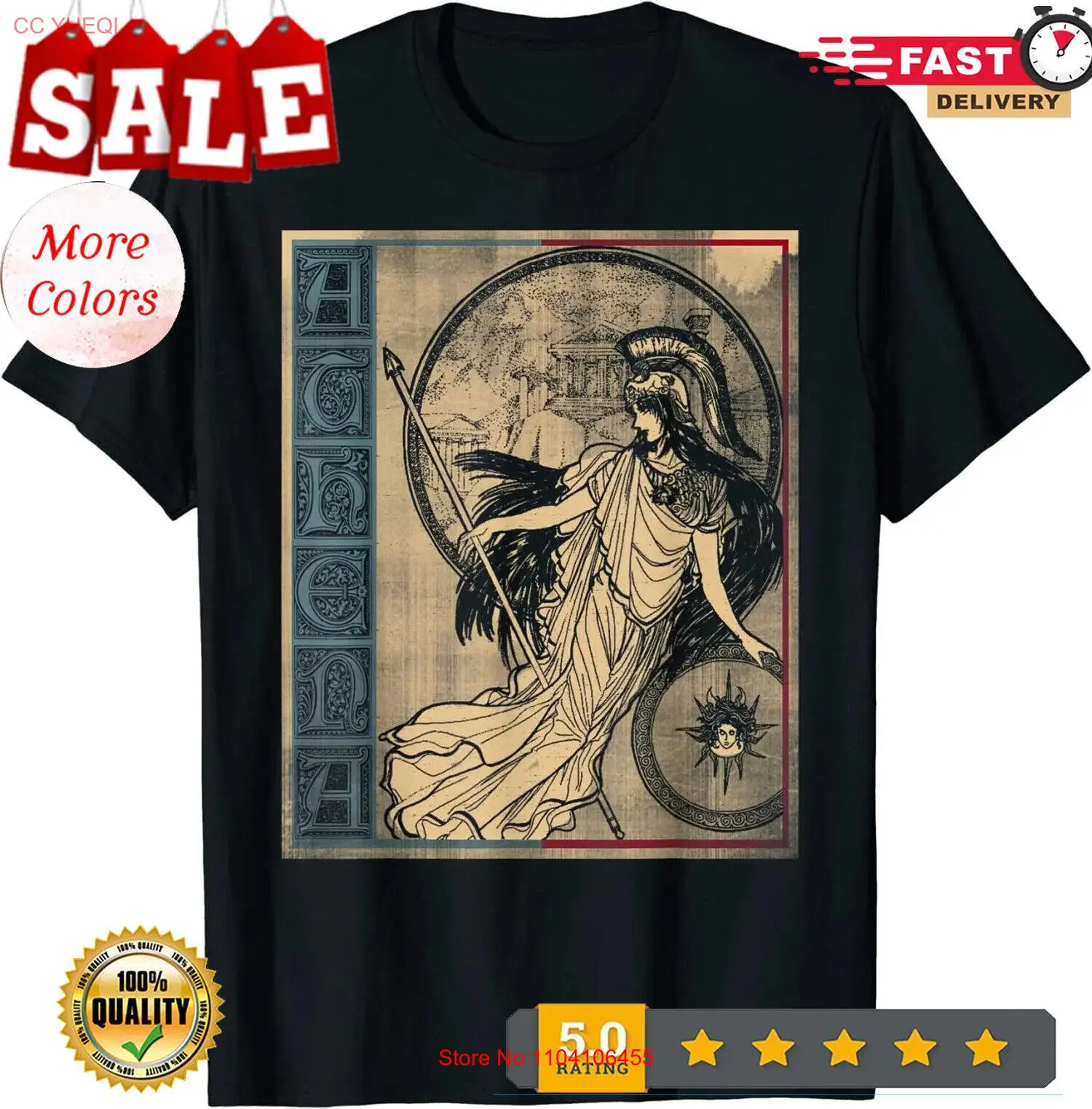 NEW LIMITED Athena goddess in greek mythology Best Design Tee T-Shirt Size S-3XL