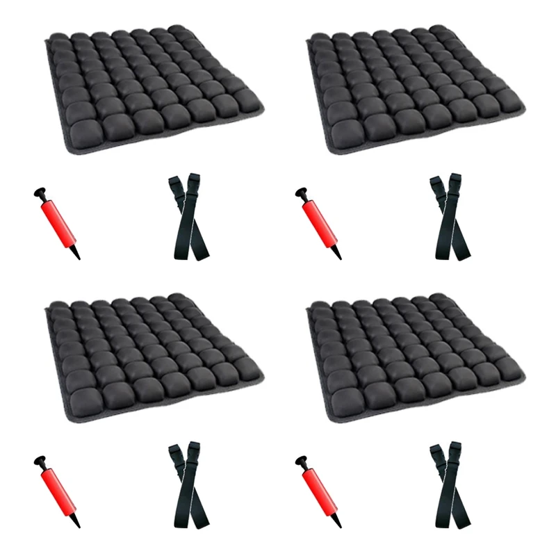 

4X Air Inflatable Car Seat Back Cushion Pain Pressure Relief Comfort Pad For Office Chair Car Seat Wheelchair Mat