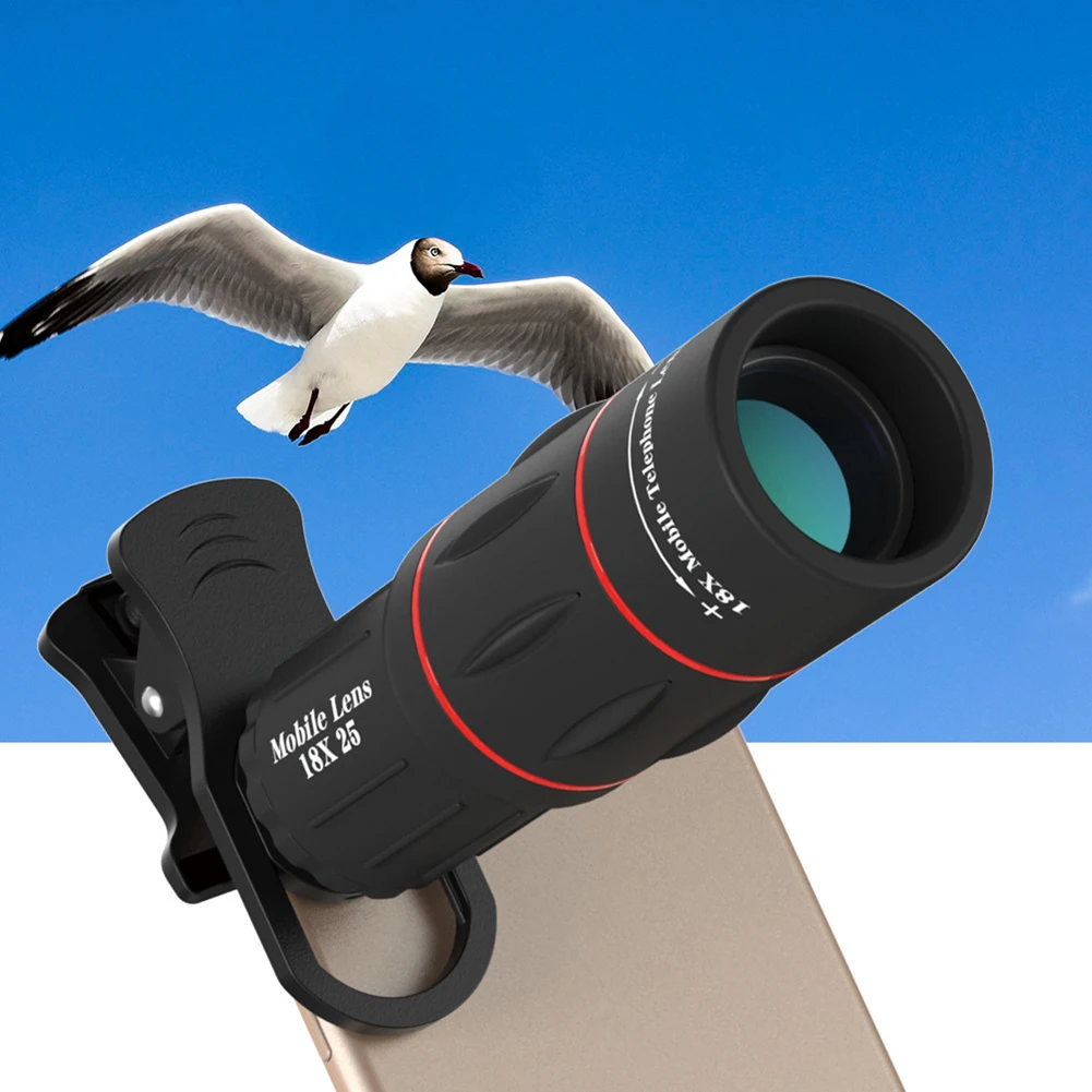 

18x25 Mobile Phone Lens Telescopes Mobile HD Telephoto Lens For Camping For Phone Sam Sung Smartphones Bird-watch Hunting