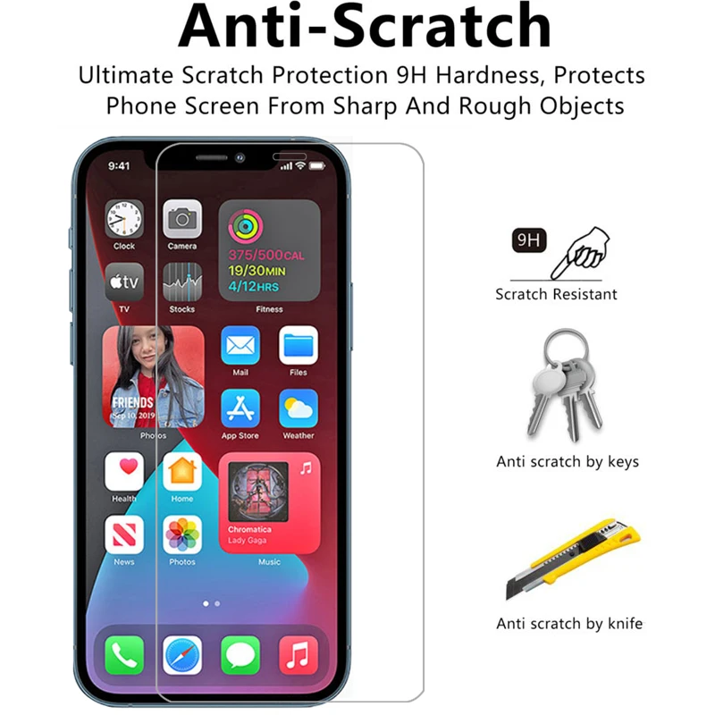 Фото Защитное закаленное стекло для Apple iPhone 12 Pro Max Mini, защитная пленка для экрана iPhone 12, 12 Pro, 12 Pro Max, 12 Mini, пленка для iPhone. №3