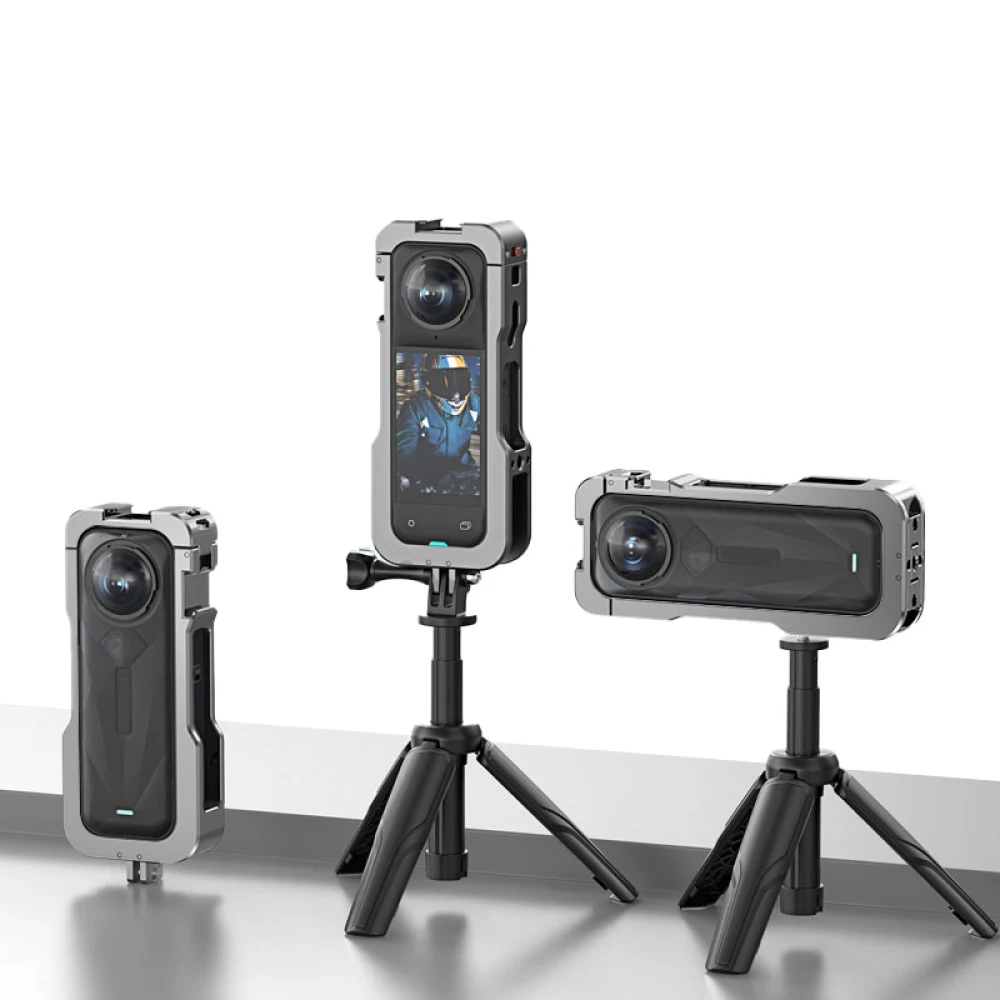 Алюминиевая защитная рамка для Insta360 X5 в клетке для кроликов, многофункциональный адаптер расширения, крепление с крышкой объектива, аксессуар для камеры (art.: 3920cf2ebe4dc) - 3920cf2ebe4dc