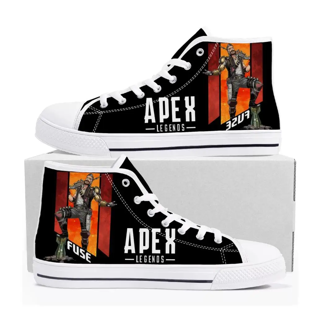 

Apex Legends Fuse High Top Sneakers Hot Cartoon Game Mens Womens Teenager High Quality Canvas Shoes Casual Tailor Made Sneaker