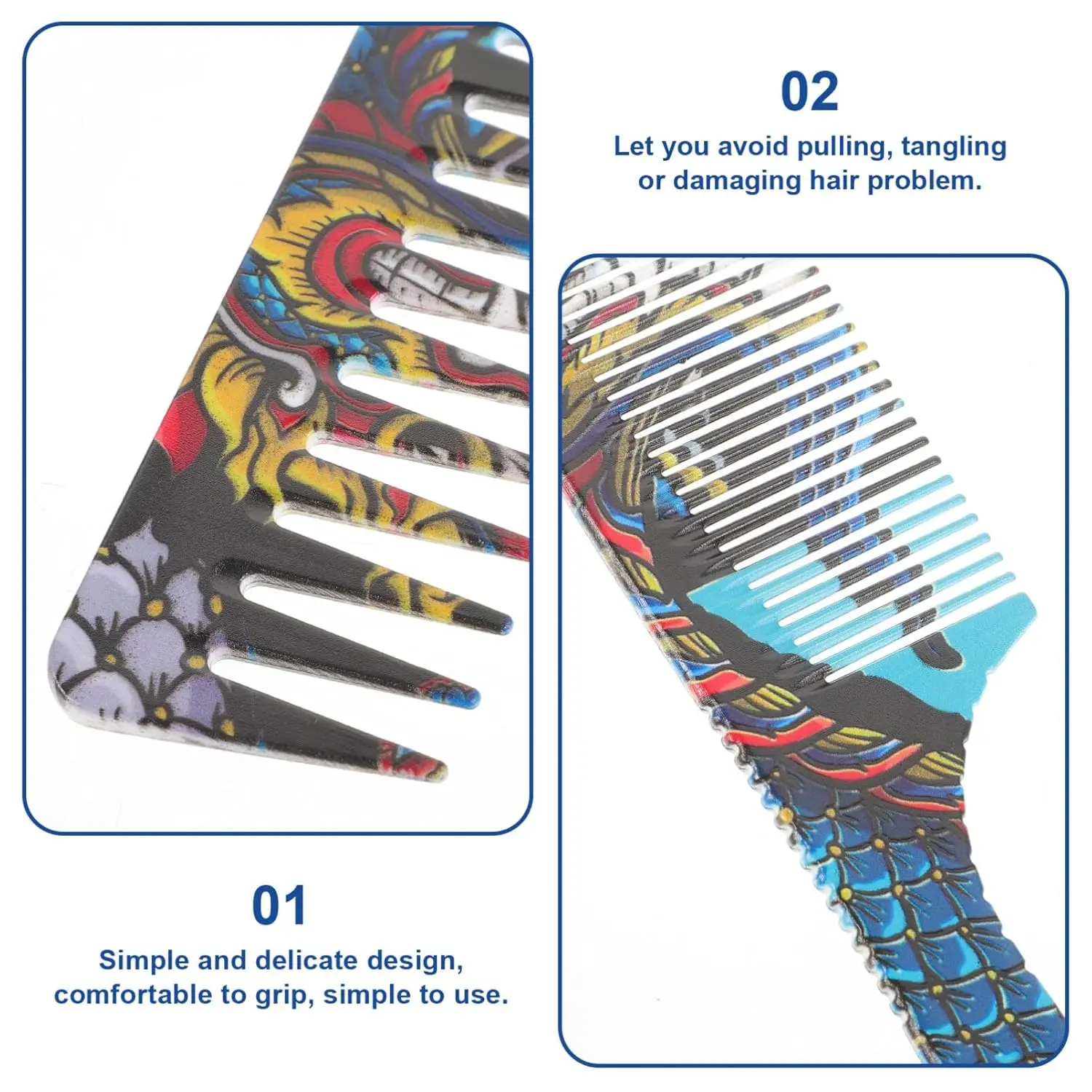 Парикмахерская расческа с китайским драконом индивидуальная для стрижки волос