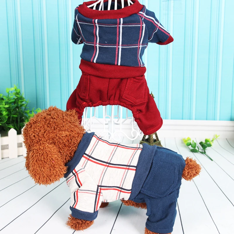 

Autumn and winter new dog clothes four-legged clothes not velvet Teddy Bomei Bichon comfortable four-legged clothes