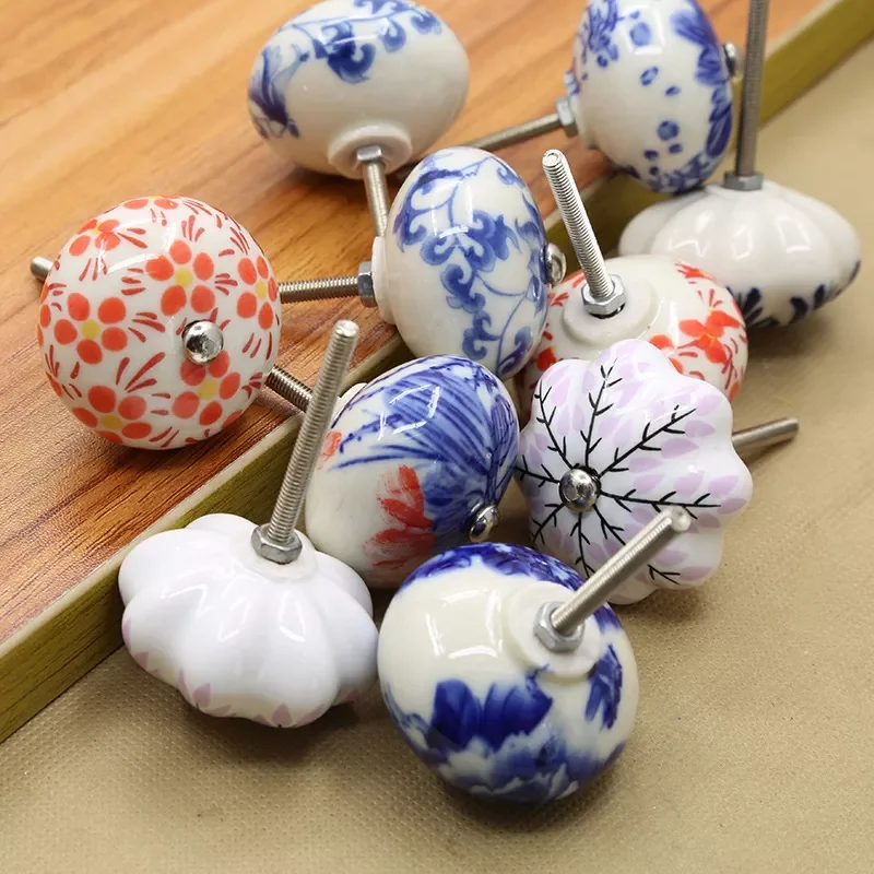 

Ceramic China Blue and White Porcelain Cabinet Handle and Pulls Furniture Hardware Handle and Knobs