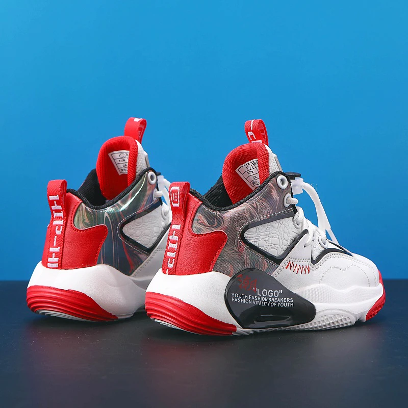 Casual Outdoor Boys Sports Running Shoes Girls 2022 Boys Basketball Shoes for Children High To Help Shockproof Kids Sport Shoes