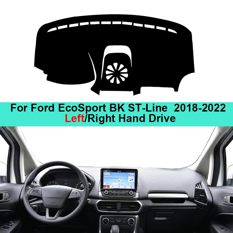 2 Layer Car Dashboard Cover Carpet Dashmat For Ford EcoSport BK ST-Line 2018 - 2022 LHD RHD Dash Mat Cushion Anti-sun 2021 2020