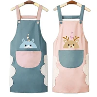 kitchen apron household waterproof and oil proof female fashion cute japanese can wipe hands work cooking adult household items