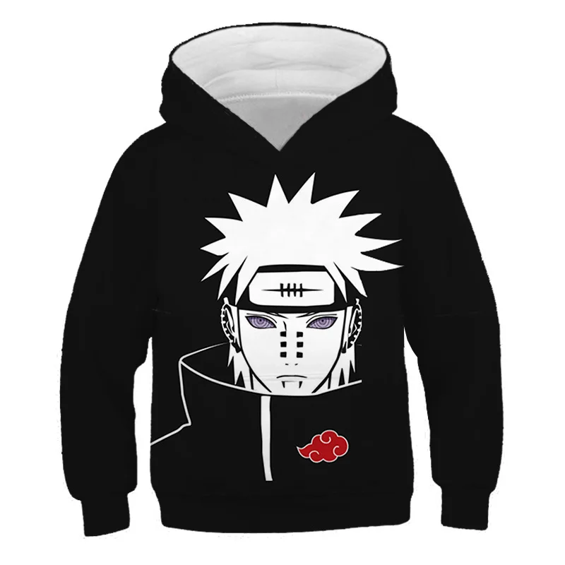 Толстовки с аниме надписью Nαruto детская одежда для мальчиков Kakashi Orochimaru Sasuke Pain Gaara