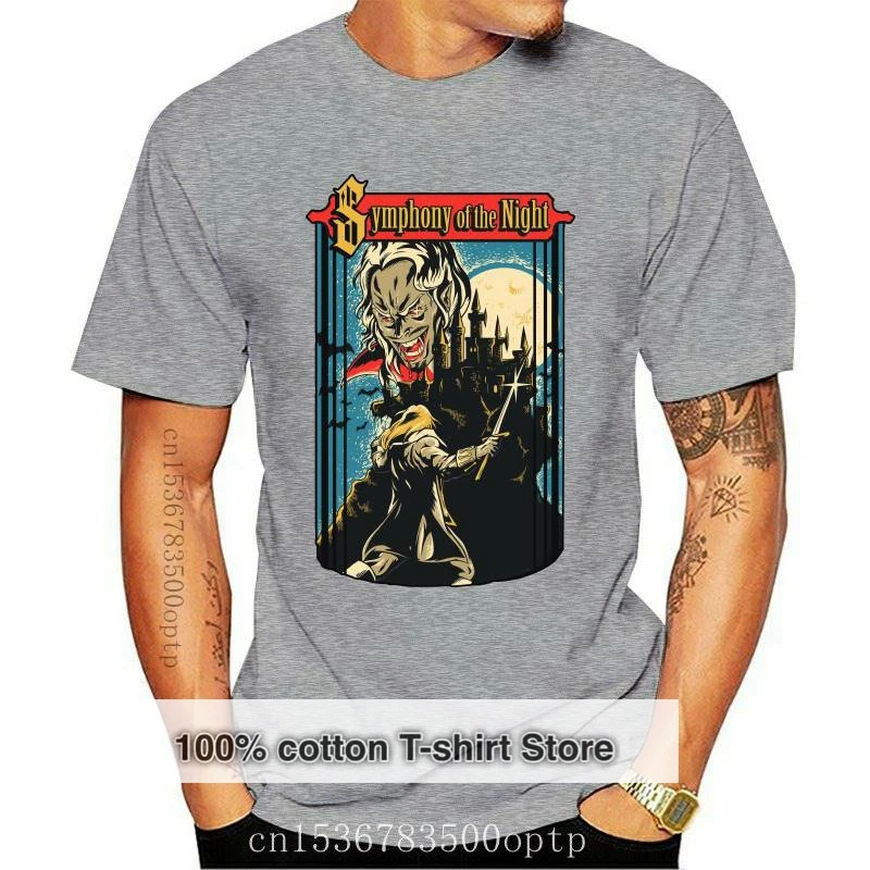 

Новая футболка Castlevania, футболка с изображением симфонии ночи, футболка с коротким рукавом, веселая Женская футболка из 100% хлопка