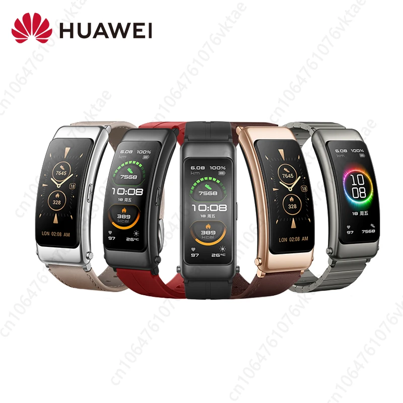 Смарт-браслет Huawei TalkBand B6 Bluetooth 5 2 AMOLED экран 1 53 дюйма процессор Kirin A1 наушники для