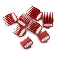 8 sizes wahl universal barber trimmer guide comb sets oil head gradient red clipper limit comb hairdressing tool