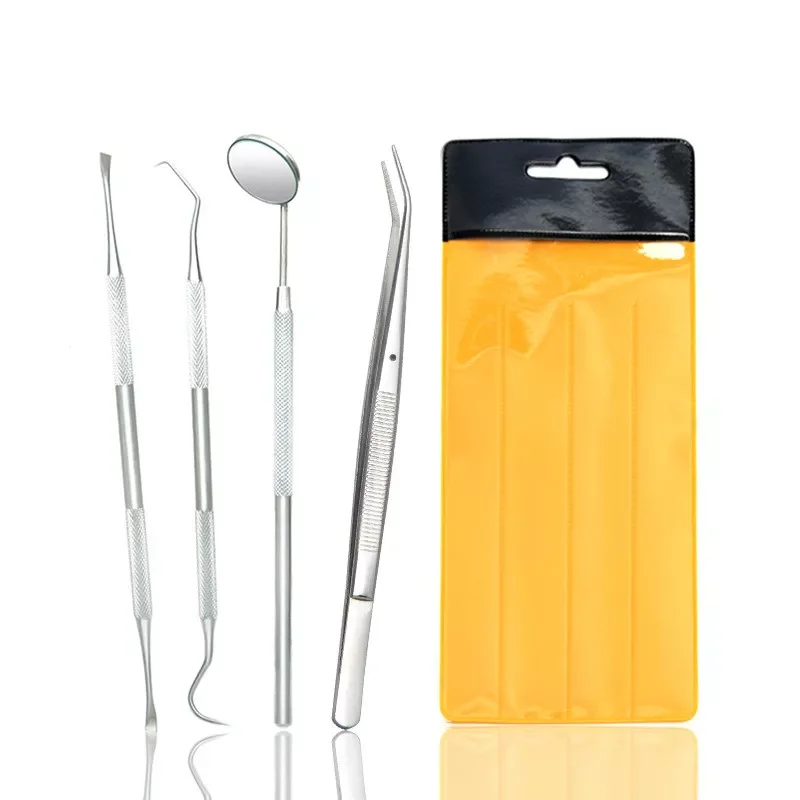 

Набор инструментов для зубов из нержавеющей стали, зубной клетчатый скребок для отбеливания зубов