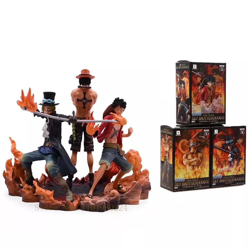 

3 шт./компл. аниме цельнокроеная фигурка DXF «Братство II», фигурка Portgas Ace Sabo Luffy, экшн-фигурки из ПВХ, Коллекционная модель, игрушка