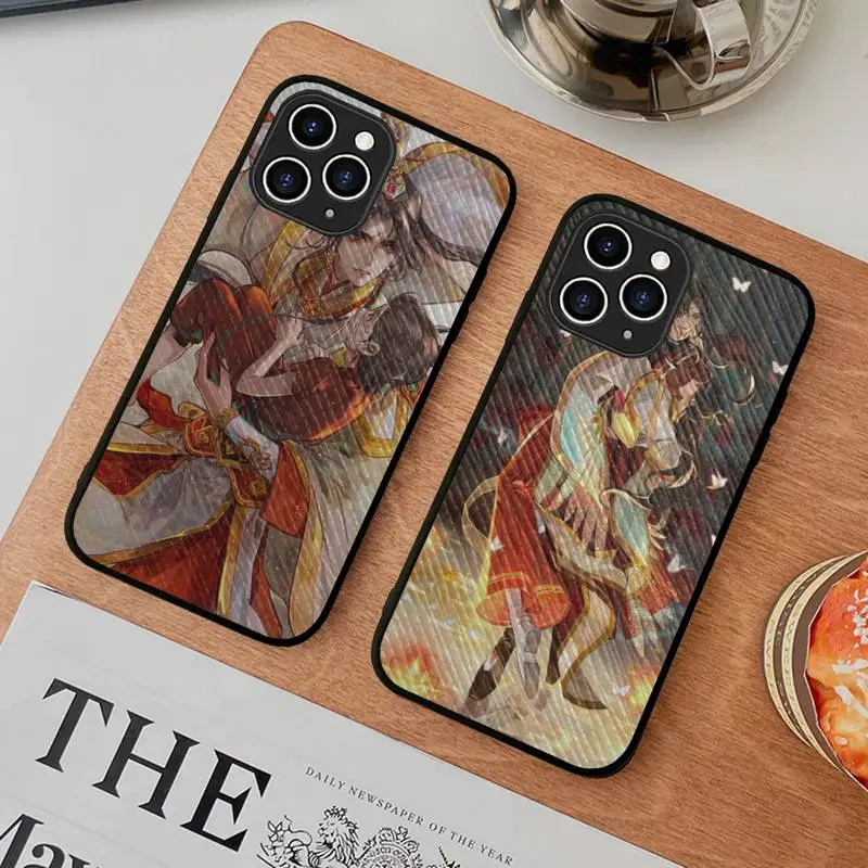 

Anime tian guan ci fu Phone Case Hard Leather Case for iPhone 11 12 13 Mini Pro Max 8 7 Plus SE 2020 X XR XS Coque