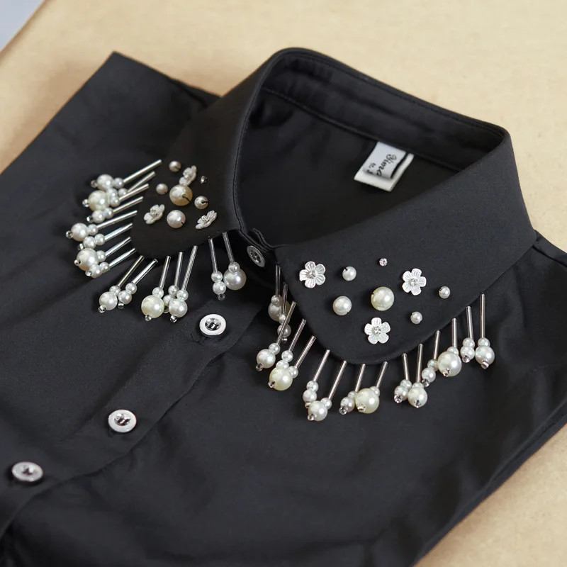 

2022 Women Fake Collar Faux Col Girls Removable False Collar Shirt Nep Kraagje Tank Top Detachable Collars Decorative