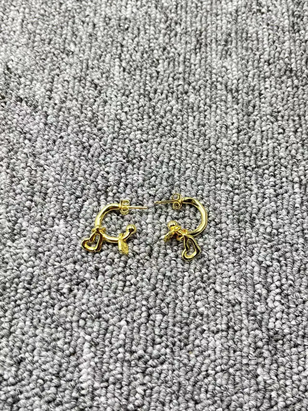 

2022 new UNOde50 exquisite fashion electroplating 925 silver 14K heart shaped pendant earrings festival jewelry gifts