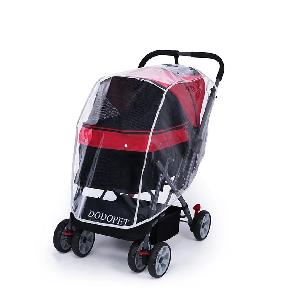 

Universal Rain Cover for Pet Cart Transparent Raincoat of Dog Stroller Cat Trolley Wind Proof Rain Cover Baby Trolley Rain Cover
