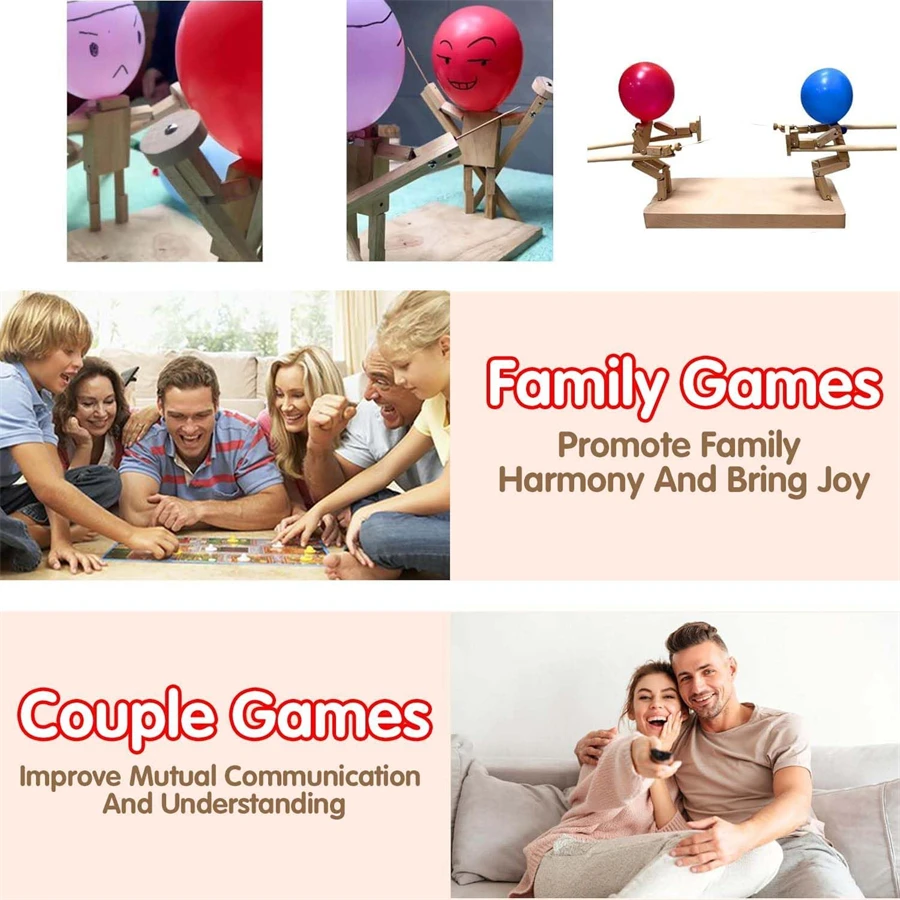 Новый 2024 Деревянный Марионетка Ручной Работы С Бамбуковым Воздушным Шаром