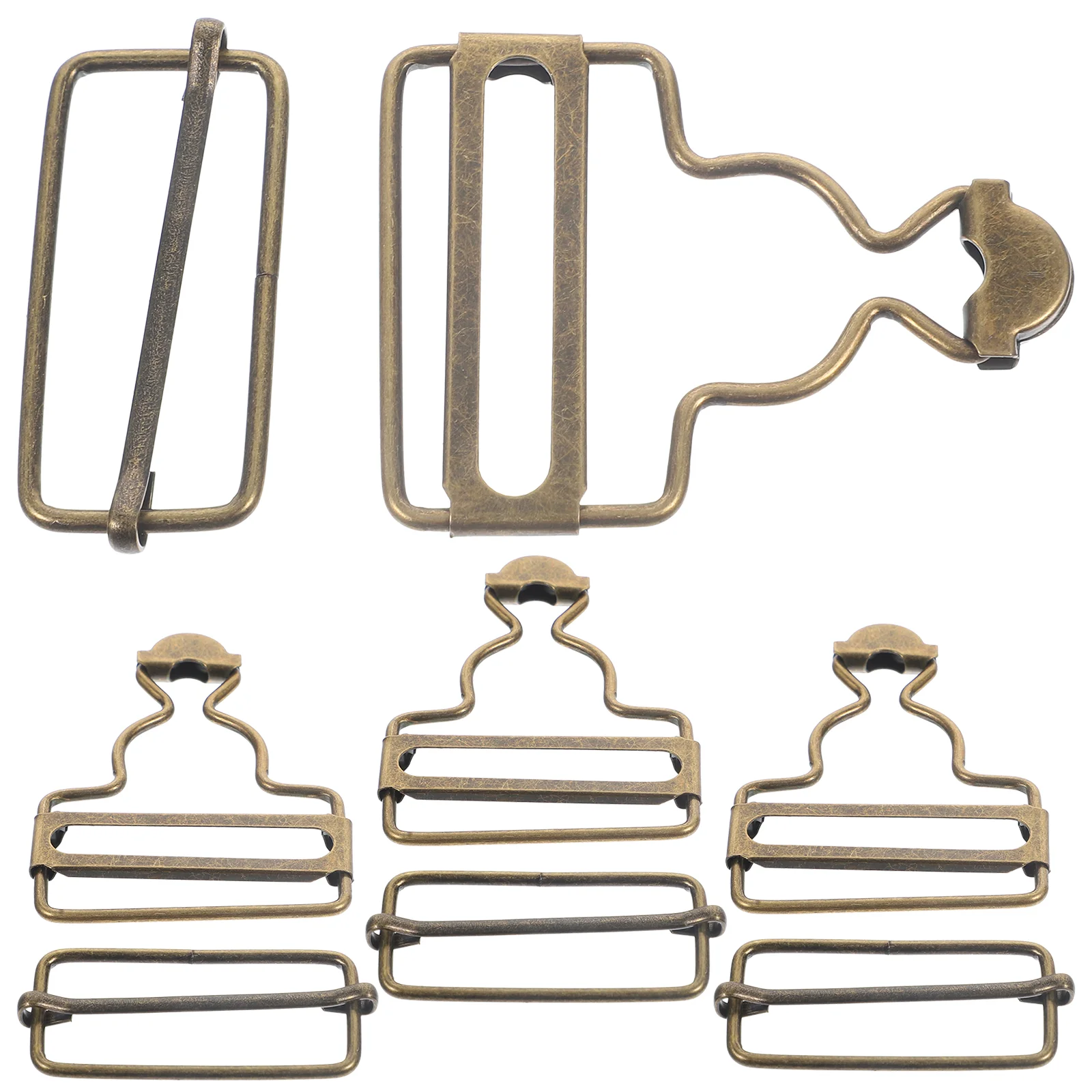 

4pcs Overall Buckle Metal Suspender Adjuster Suspender Buckles DIY Replacement Accessories for Overalls Bib Pants Trousers