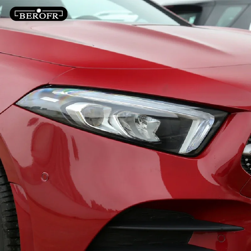 Для Mercedes Benz A Class W176 W177 A45 A35 AMG 180 тонировка для автомобильной фары Черная защитная