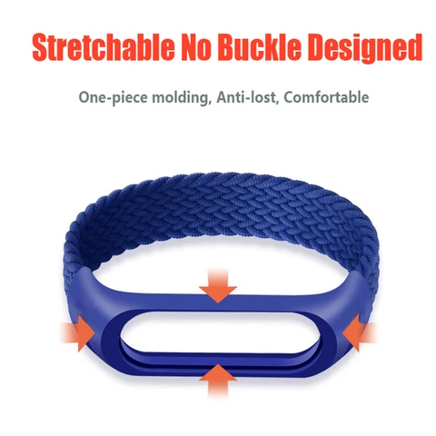 Нейлоновый браслет для Xiaomi Mi Band 3-7 CRESTED