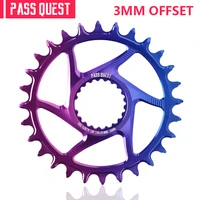 pass quest 3mm offset mountain bike narrow wide chainring bike crankset deore xt m7100 m8100 m9100 for shimano 12s crankset
