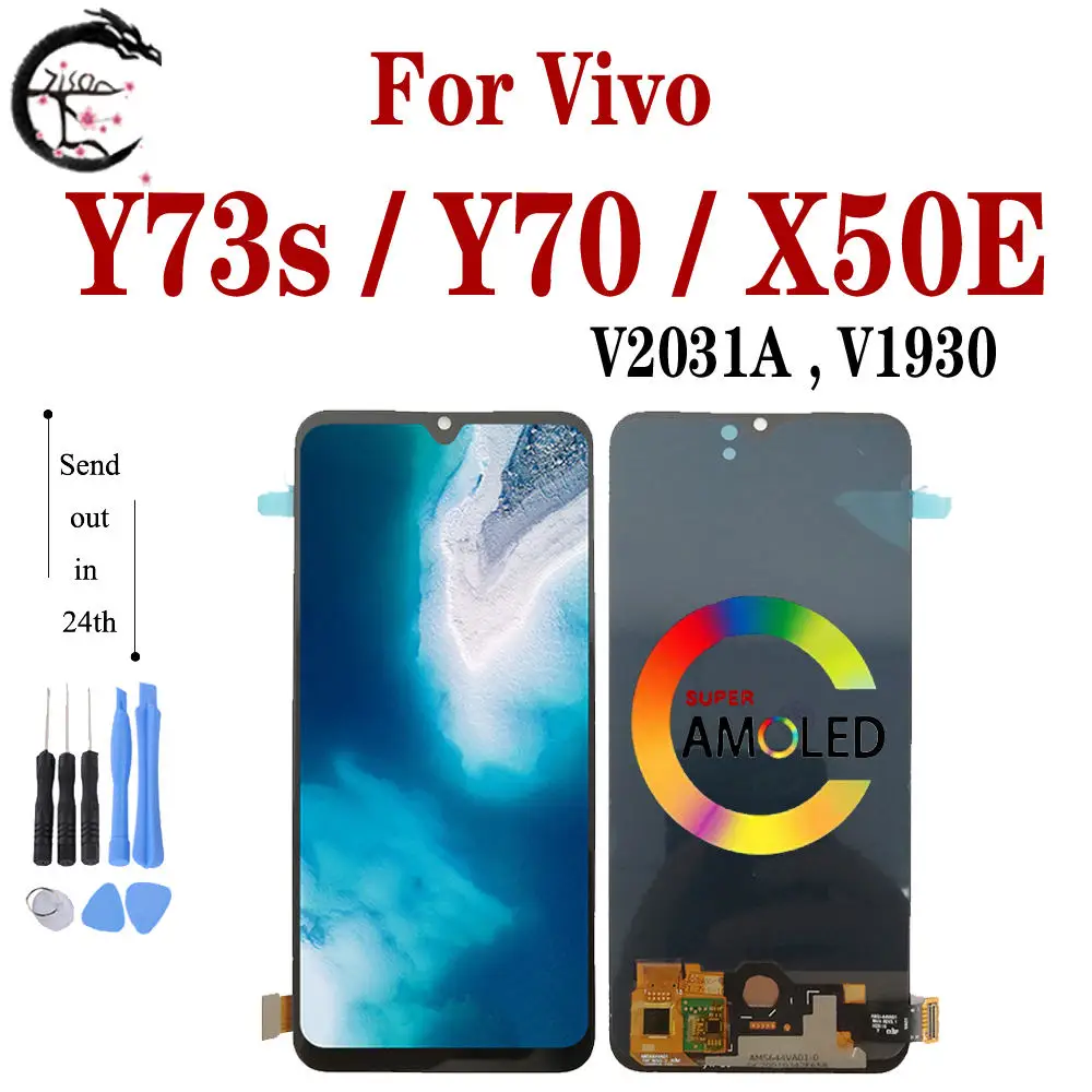 ЖК-дисплей для Vivo Y73s V2031A дисплей Y70 экран X50e V1930 ЖК-дисплей с сенсорным дигитайзером в сборе запасные части протестированы ОК