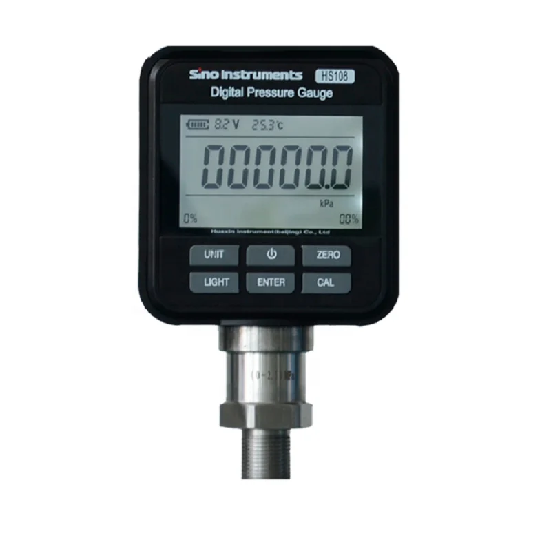 

HS108 Accuracy 0.1%F.S Digital Pressure Gauge Manometer 0~200bar 0~350bar 0~400bar 0~700bar -1~0bar 0~0.6bar 0~1.6bar