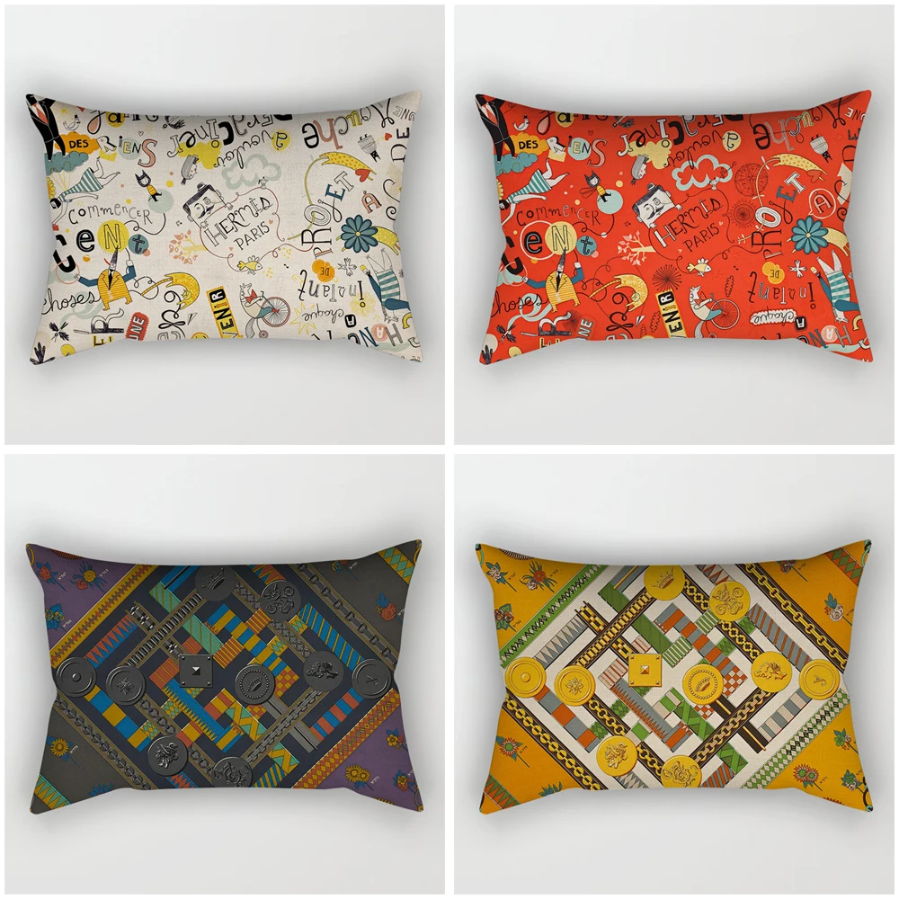 

Decorative home throw pillows case for waist cushion cover nordic 40x60cm car30*50cm 40*60cm 30x50cm boho moroccan print horse