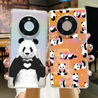 cute panda animal pattern phone case for samsung s20 ultra s30 for redmi 8 for xiaomi note10 for huawei y6 y5 cover