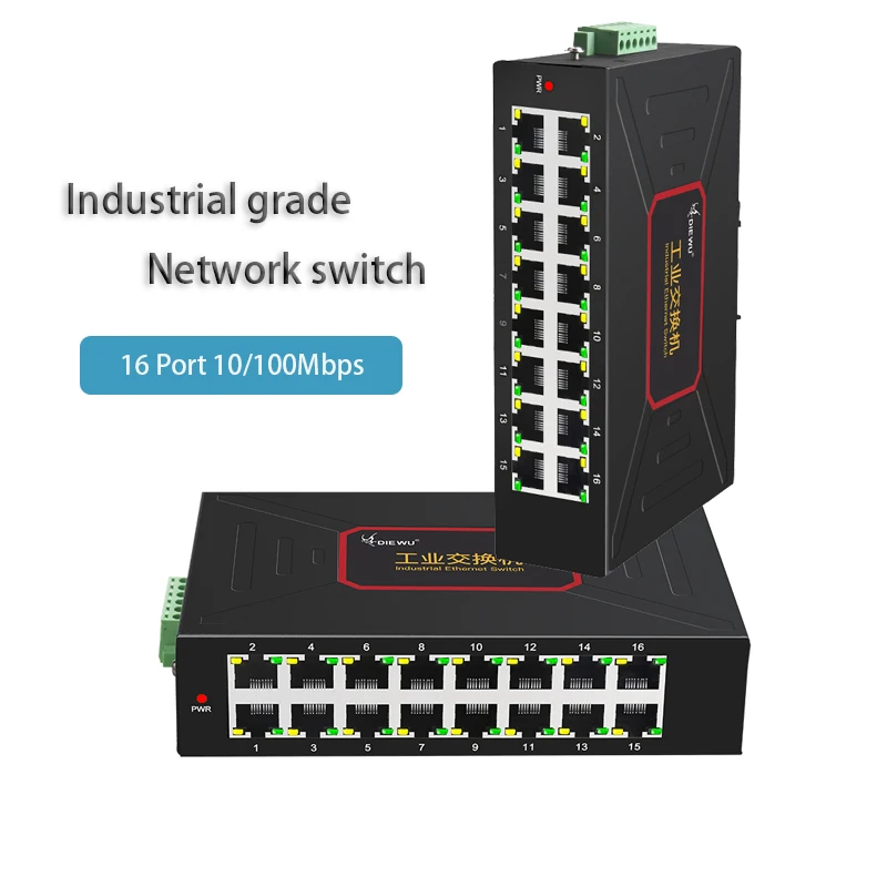 

Промышленный Класс Lightning защита 10/100 Мбит/с разъем и воспроизведение RJ45 концентратор 16 портов 100 м сетевой коммутатор игровой сетевой кабель сплиттер