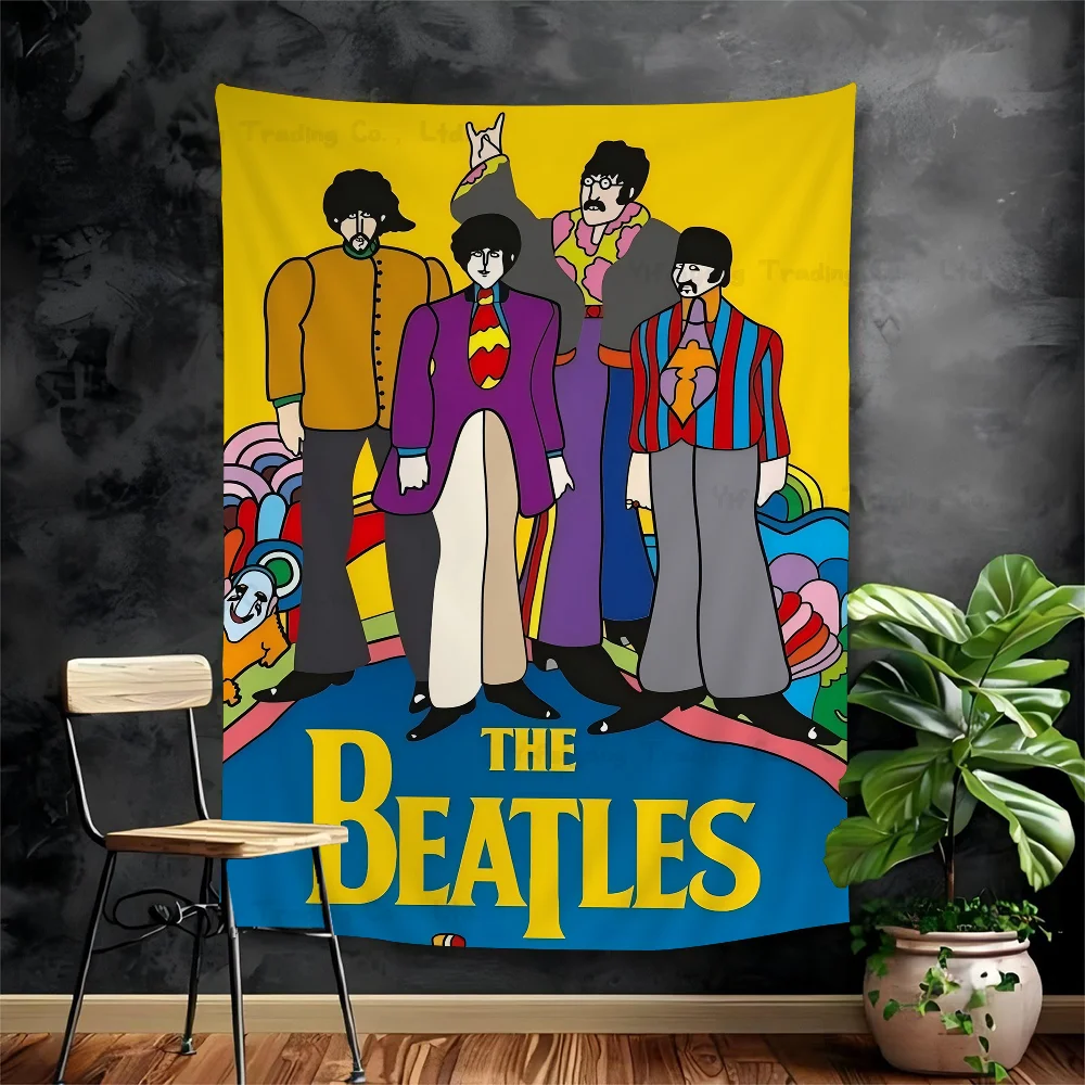 B-Beatles гобелен с горячей лентой художественная печать дешевые хиппи настенные