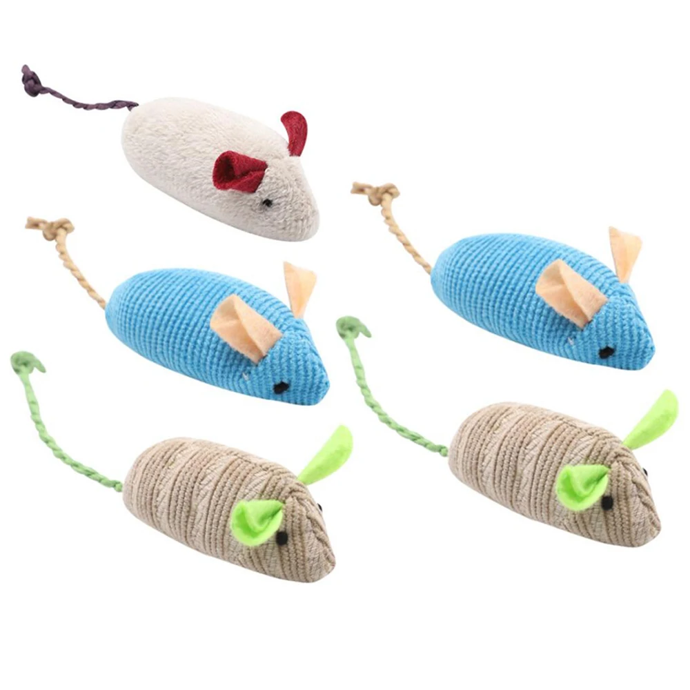 

5/10Pcs Pet Toy False Mice Cats Toys Fun Plush Mouse Chewing Cat Toy For Kitten Bite Resistance Interactive Mouse Playing Toys