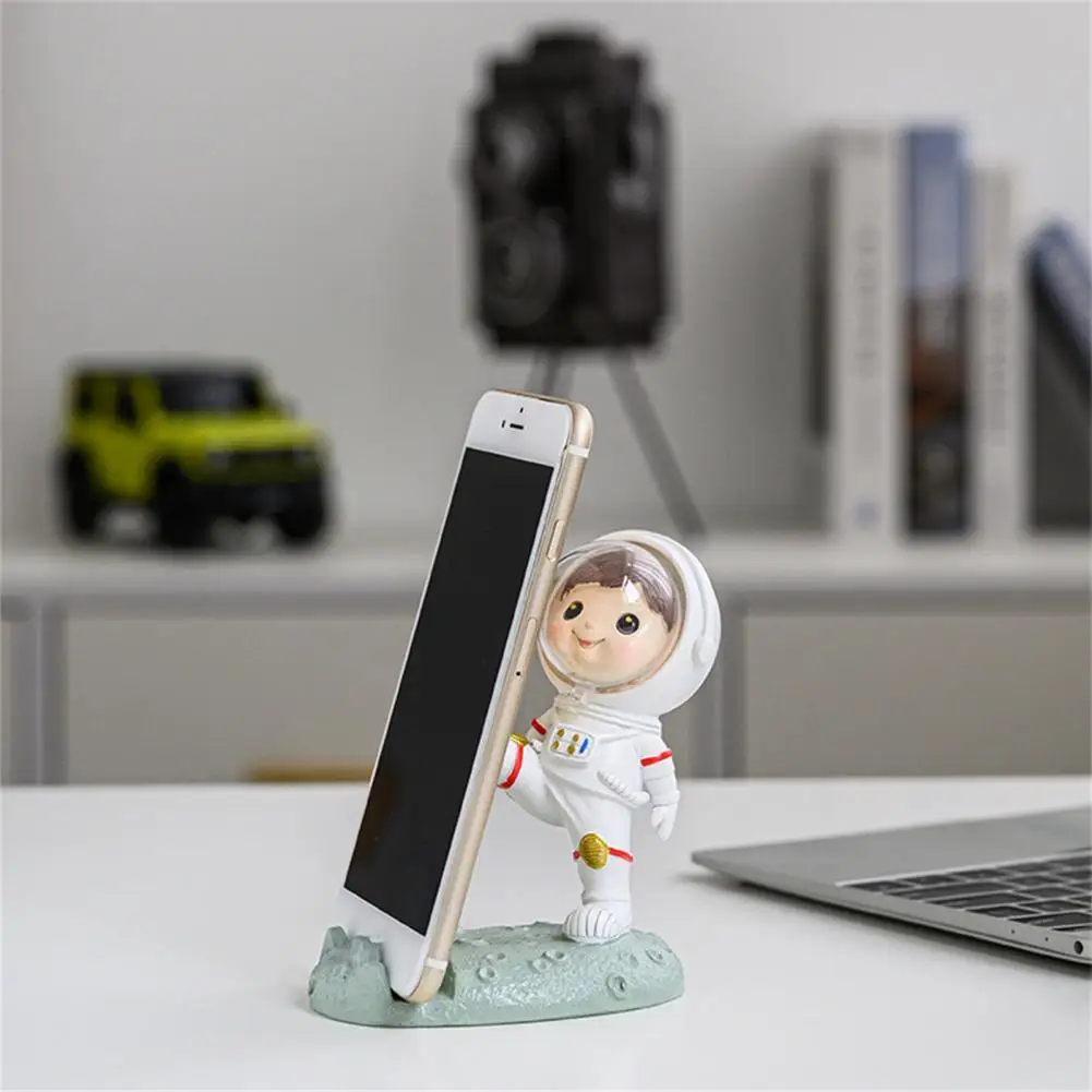 

Multifunctional Phone Holder Universal Resin Astronaut Cell Stand Bracket Table Decor