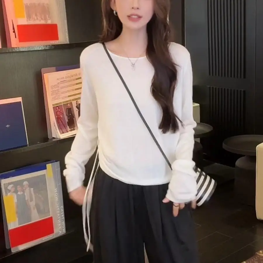 Женская трикотажная кофта Zhang Beibei повседневная универсальная из