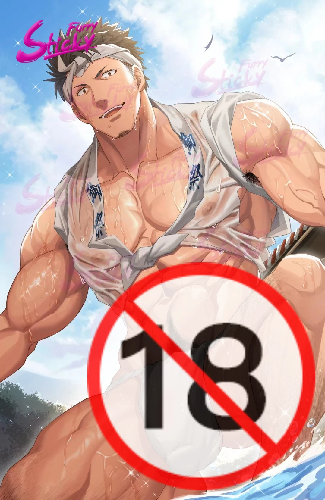 Пушистый липкий сексуальный постер дяди для геев автомобильная наклейка NSF