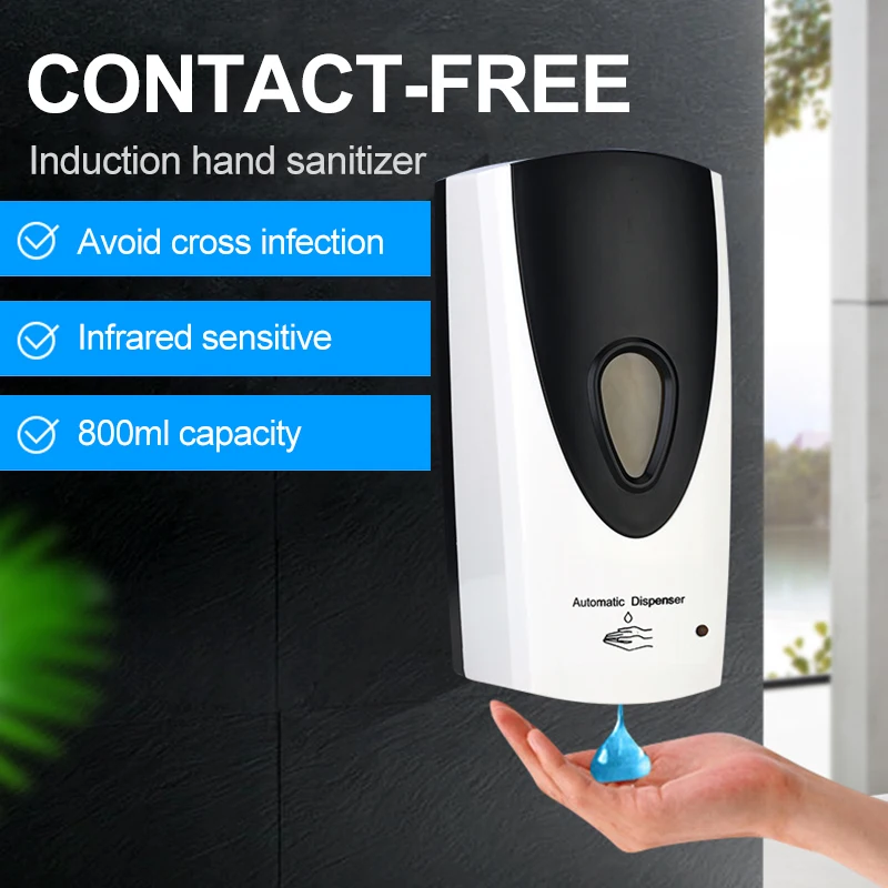 

Liquid Soap Dispenser800Ml Automatic Smart Sensor Touchless ABS Electroplated Sanitizer Dispensador Bottle For Kitchen Bathroom