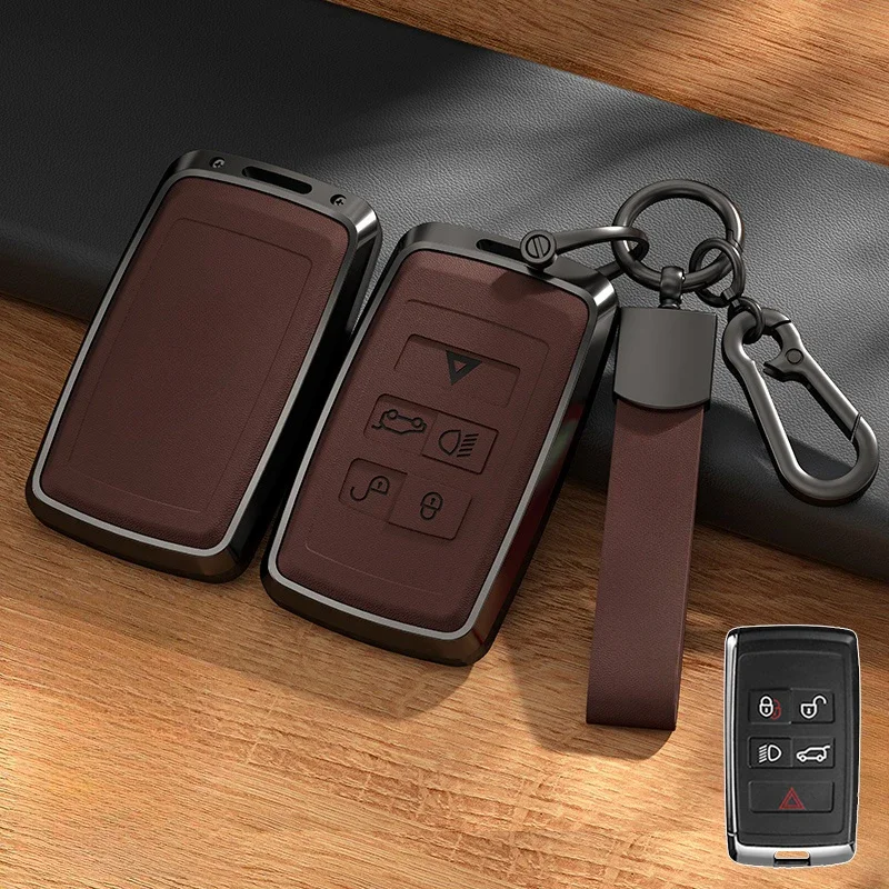 

Кожаный Автомобильный смарт-брелок из алюминиевого сплава для Land Rover Range Rover Sport Discovery Evoque Velar