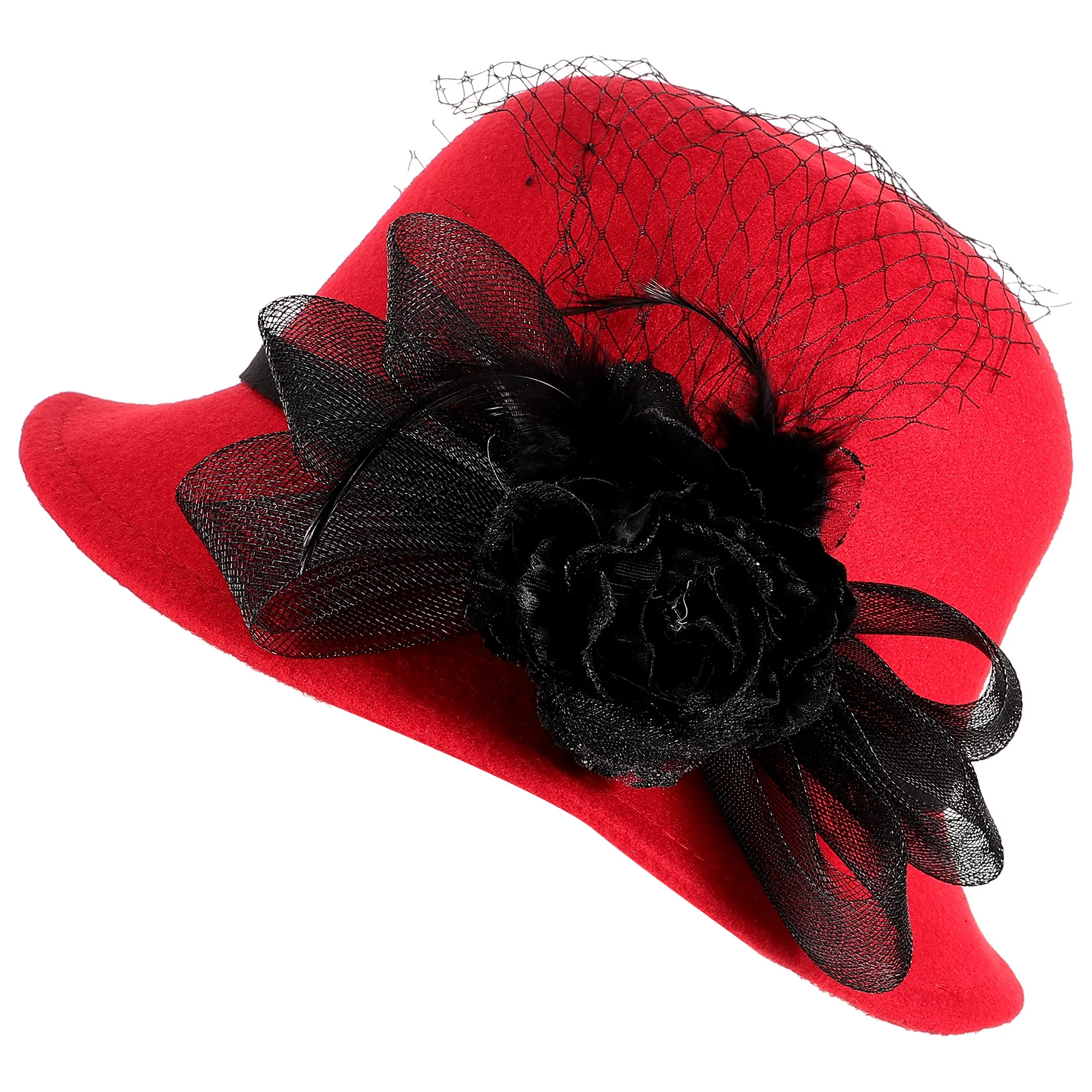

Bride Fascinator Bridal Caps Women Church Hats Gauze Bonnets Hair Accessories Delicate Women's