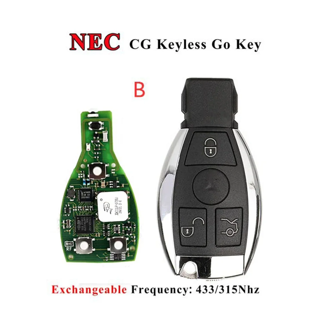 

CG CGDI 3/4 Кнопка NEC 03/06/08 Версия Бесключевой дистанционный брелок для Mercedes-Benz до 2009 года 315 МГц 433 МГц