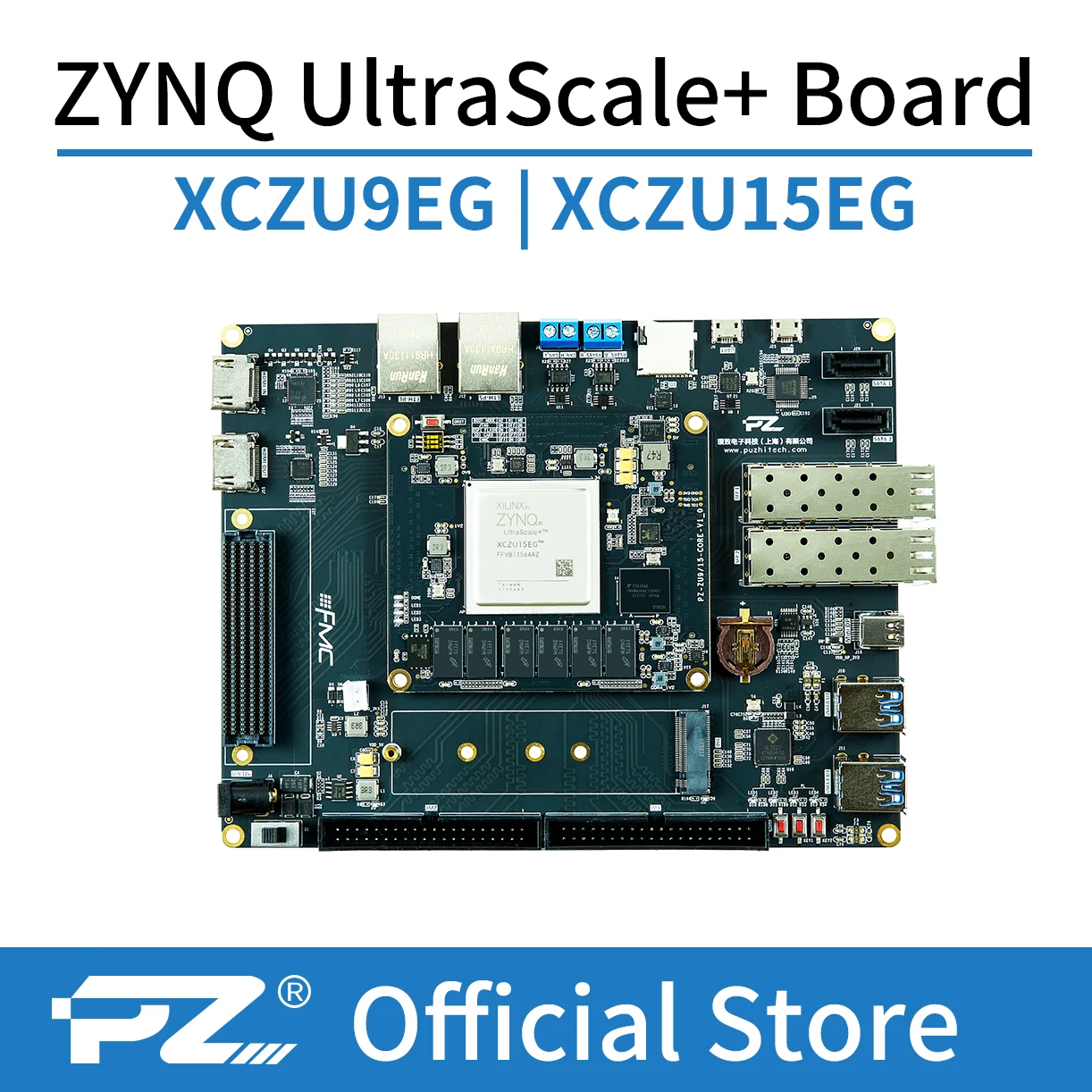 Карта PUZHI ZU15EG ZU9EG: Xilinx ZYNQ UltraScale XCZU9EG XCZU15EG Плата разработки FPGA SFP 4K