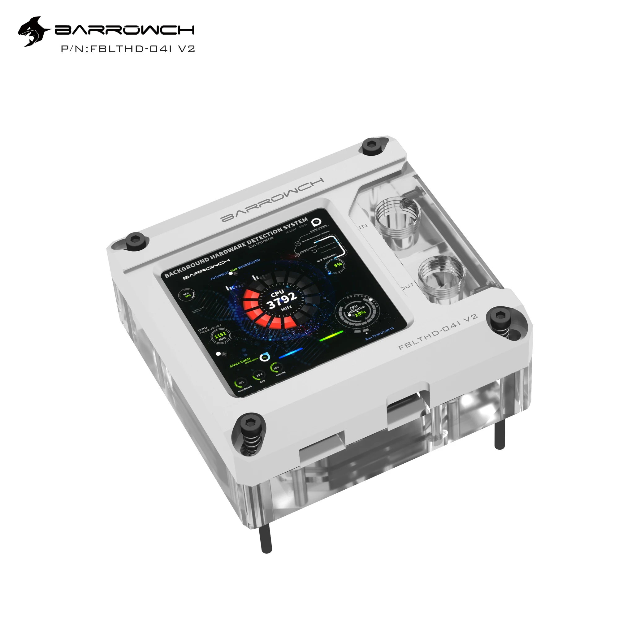 Barrowch HDMI дисплей процессор водяной блок кулер жидкое охлаждение для INTEL водяного