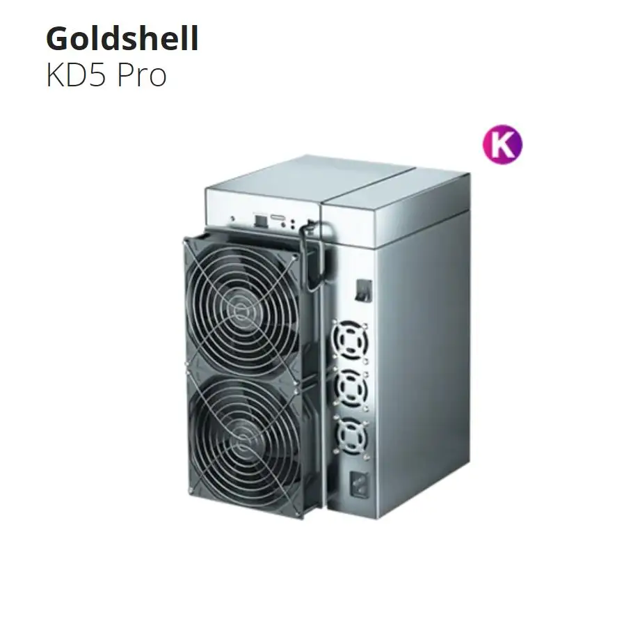 

New KD5 Pro from Goldshell mining Kadena algorithm with a maximum hashrate of 24.5Th/s for a power consumption of 3000W.