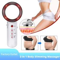 1pcs 3 in 1 ems infrared ultrasonic cellulite fat burner face body slimming massager tighten the skin weight loss facial lifting
