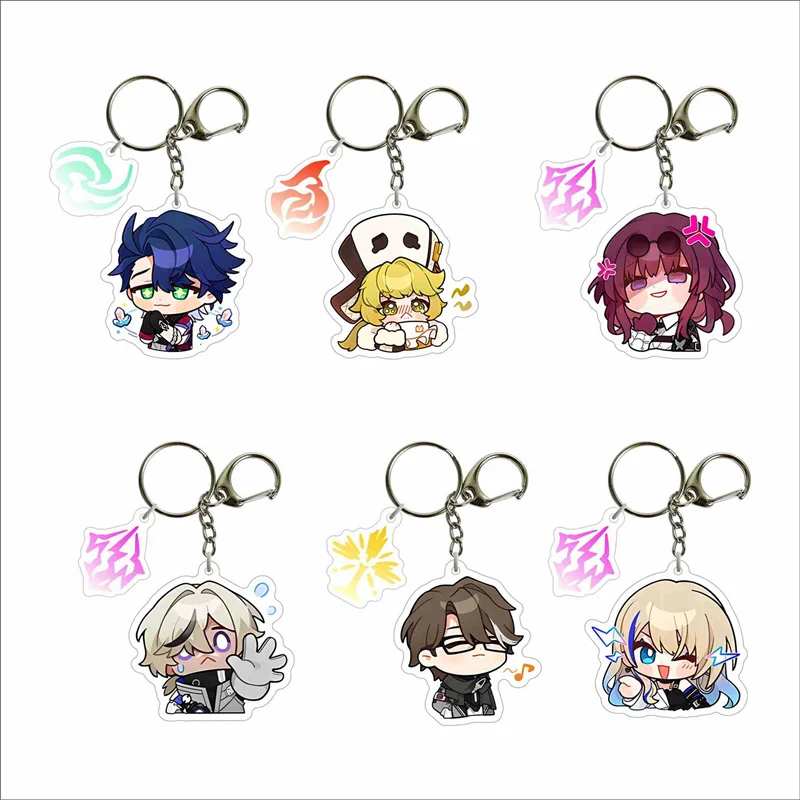 

Anime Honkai Star Rail Figure Kafka Cosplay Key Chains Acrylic Cute Himeko Keyrings Kawaii Bags Keychain Fans Collection Gift