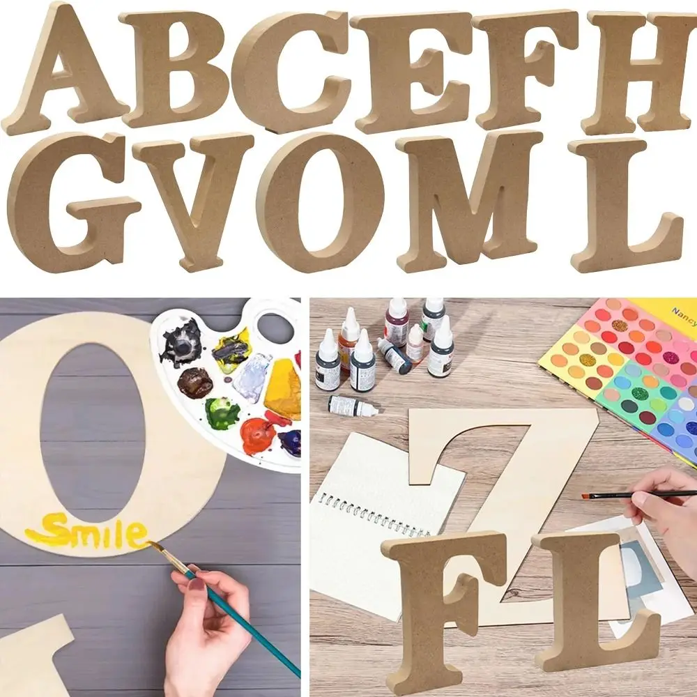 

Деревянное украшение в виде букв алфавита, 8 см