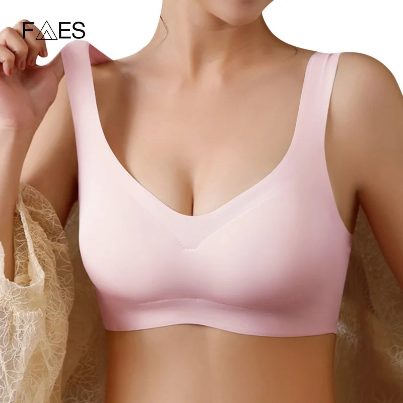 

New Bras For Women Seamless Comfortable Gathered Women's Top Female Lingerie Push Up lette Sports Soft Vest ssiere