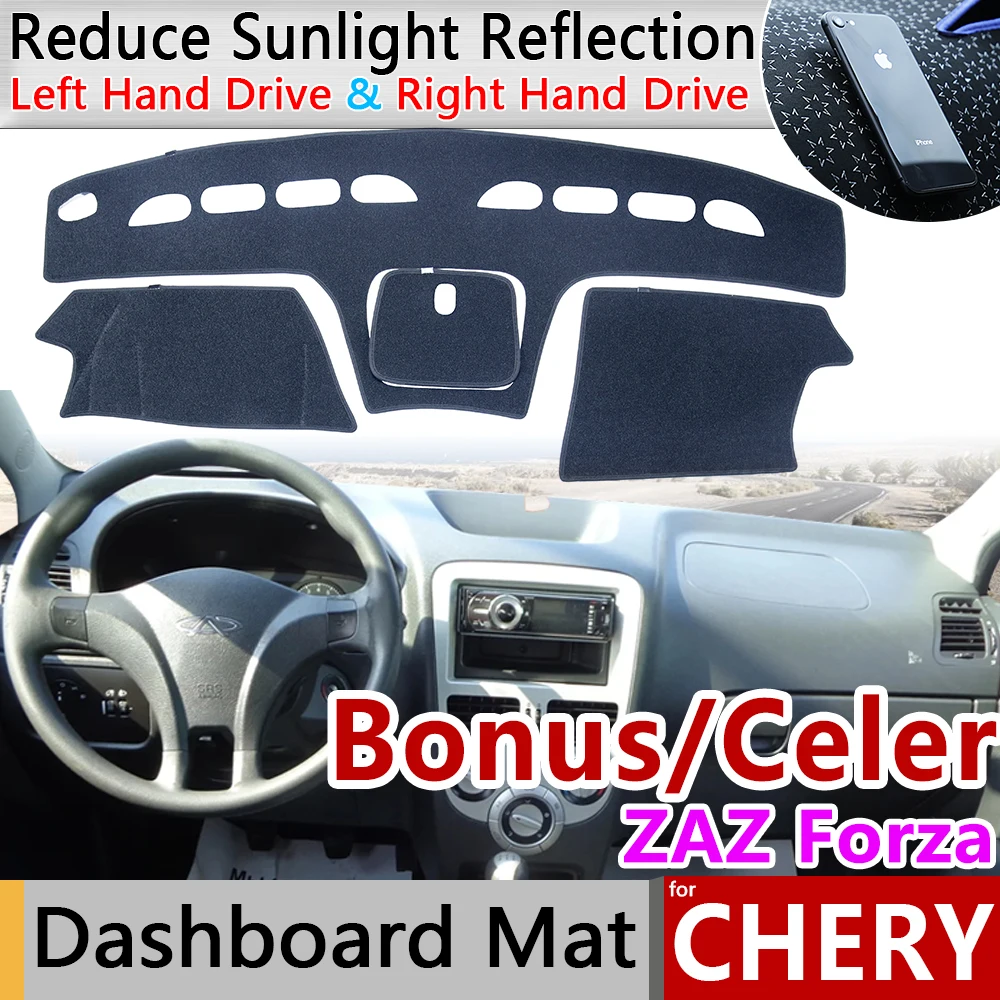 

for Chery Very Celer Fulwin 2 Storm Bonus ZAZ Forza MVM 315 Anti-Slip Mat Dashboard Cover Pad Sunshade Dashmat Car Accessories